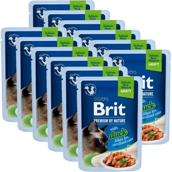 Brit Капсула BRIT Premium Cat Delicate Fillets in Gravy with Duck for Sterilised 12 x 85 г