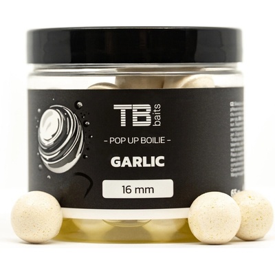 TB Baits Plávajúce Boilies Pop-Up White Garlic + NHDC 65g 12mm