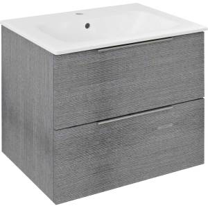 SAPHO Cirasa - Шкаф за мивка 59x52x46 см, 2 чекмеджета, сребрист дъб CR611-1111 (CR611-1111)