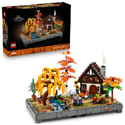 Icons Autumn Country House Garden - Transformable Desk Decoration for Adults - Animals Minifigures - Country House Style Model Building - Creative Building Set - Gift for Men & Women - 11372