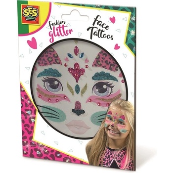 SES Trblietavé tetovanie na tvár mačka