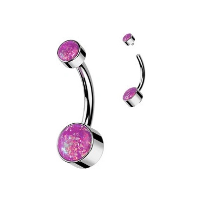 Šperky4U piercing do pupíku titan opál TIT1062-OP05