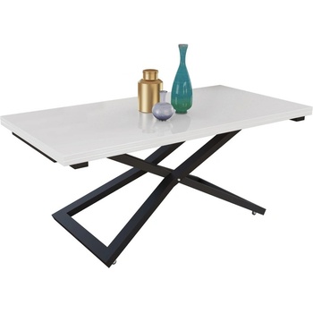 IVM BG Разтегателна маса Венеция с повдигащ механизъм - бял гланц