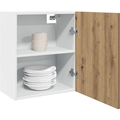 vidaXL Висящ шкаф "Lyon", дъб Artisan, 50x31x60 см, инженерно дърво (856108)