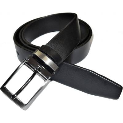 Belts 35-100-1 pánský kožený pásek černý