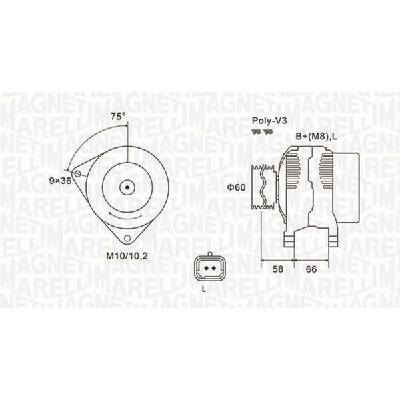 Alternátor MAGNETI MARELLI 063731637010