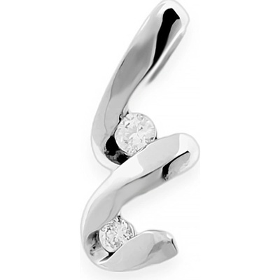 MPM Dámský ocelový nerezový přívěsek se zirkony Britney stříbrné SPD.6329