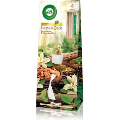 Air Wick Essential Oils Sandalwood & Warm Vanilla aроматизиращ дифузер с пълнител 30ml