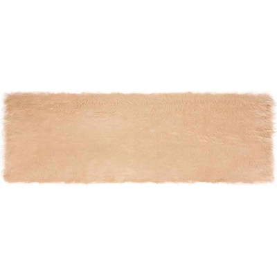 vidaXL Изкуствен овчи килим Tafalla Бежово 80 x 250 cm Полиестер (42021480)