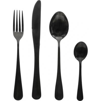 Sada příborů Secret de Gourmet Sada příborů Shadow 16 kusů barva černá