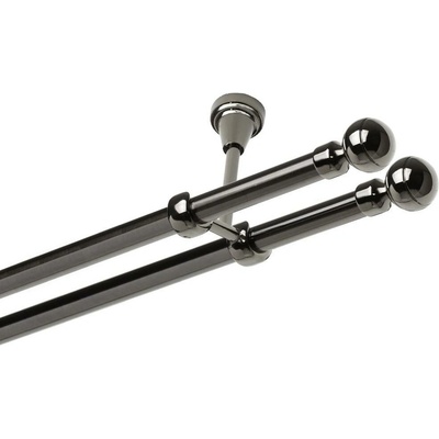 OK-GarnýžeCZ - Garnýž kovová dvouřadá 19mm Paola double onyx 280 cm do stropu / na tunýlek - bez kroužků