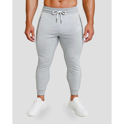 Klomio fitness tepláky slim fit sivá