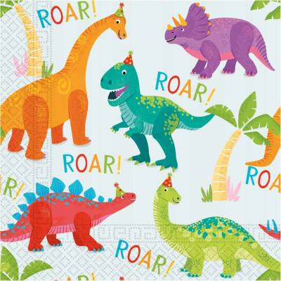 Procos Papierové servítky Dino párty 33x33 cm