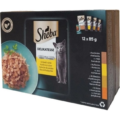 Sheba Delikatesse Drůbeží výběr v želé 12 x 85 g