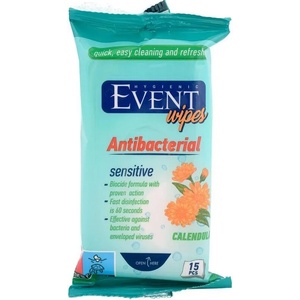Event Антибактериални мокри кърпи Event - С невен, 15 броя (2EV02ANT102CAL015A) - baby