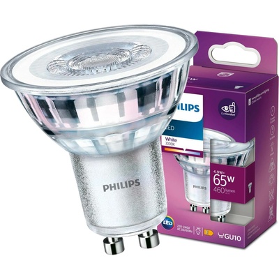 Philips LED žárovka 929001381258 230 V, GU10, 5 W = 65 W, teplá bílá, A++ A++ E , reflektor