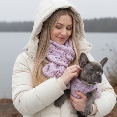 Merino šála šátek dámská Melodie zimních rán