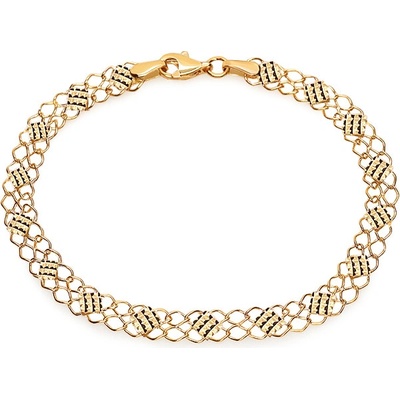 iZlato Forever Náramek s gravírovanými kosočtverci Elisa, 14K IZ24713