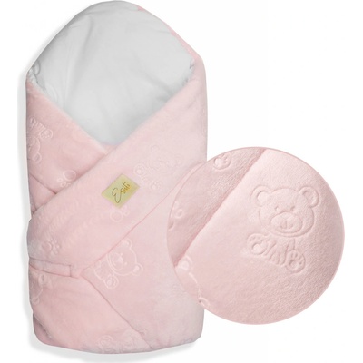 Esito Mikroplyšová zavinovačka pro miminko Bear Cameo pink růžová