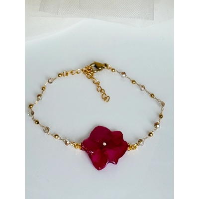 Meganflo Гривна с хортензия цвят Малина