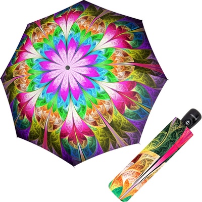 Doppler Fiber Magic Caleido satin deštník dámský holový plně automatický vícebarevný