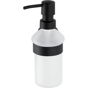 WENKO Матово черно стенен стъклен диспенсер за сапун 200 ml Bosio - Wenko (24235100)