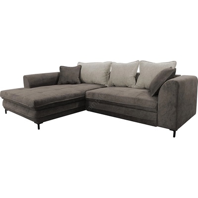 Filex Разтегателен ъглов диван lagoa, l-образен, ляв, с място за съхранение, тауп/сив (ff0013)