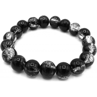 Steel Jewelry Náramek černý z bižuterii BNR090225