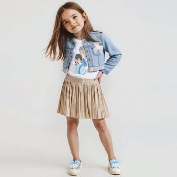 MAYORAL Пола панталон плисе в златист цвят за мини момиче Майорал