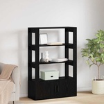 vidaXL Служебен шкаф Черен дъб 30 x 80 x 119.5 см Инженерна дървесина (881098)