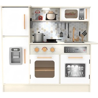 Classic World Голяма дървена кухня за игра, бяла - Classic World