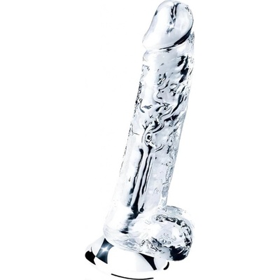 Lovetoy Flawless Clear průhledné přísavné dildo 19 cm