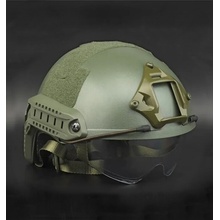 Helma Dragowa Fast MH s okuliarmi Charger, olivová