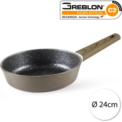 HomeDelux CHAMPION HD12190 Keramická panvica GREBLON C3, 24 cm, šedá