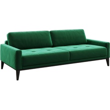 Mesonica Zelená trojmístná sametová pohovka Musso Tufted 211 cm