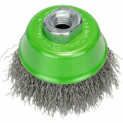 BOSCH Hrnkový kartáč, zvlněný drát, 75, nerezová ocel 75 mm, 0,3 mm, M14 2608622102