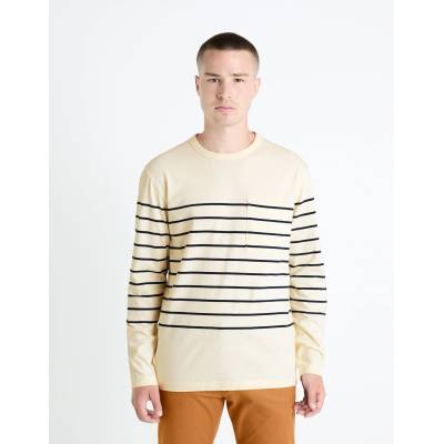 Celio Кремава мъжка тениска на райета Celio Veboxmlr Celio | Byal | МЪЖЕ | S