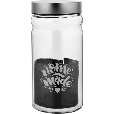 Mercanlar M-331129 / 132024-Буркан с метален капак "HERA"/" VOCA" 1800cc СРЕБЪРЕН (0154323)