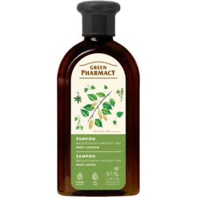 Green Pharmacy šampon proti lupům s břízou a ricinovým olejem 350 ml