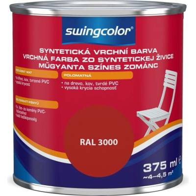 Swingcolor Barevný email 0,375 l ohnivě červená polomatná