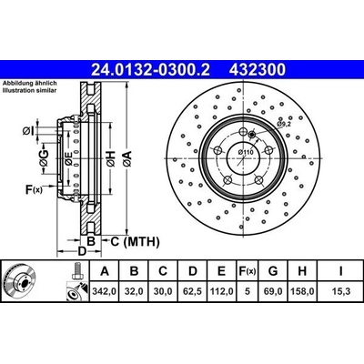 Brzdový kotouč ATE 24.0132-0300.2
