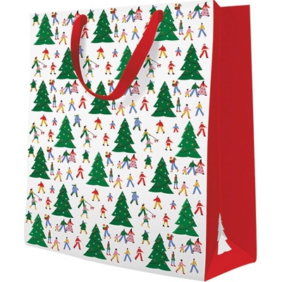 Darčeková taška PAW Christmas Hustle, veľká 26,5x13x33,5 cm