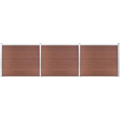 zahrada-XL Set plotového dílce WPC 526 x 146 cm hnědý