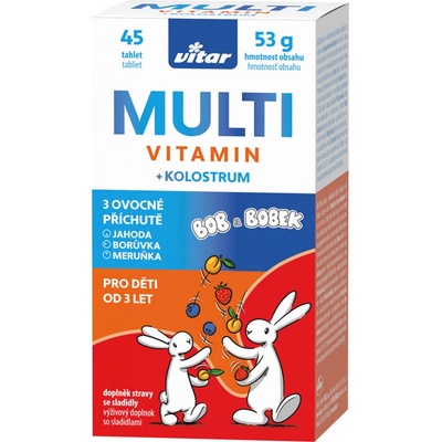 Vitar Kids Multi+kolostrum tablet.45