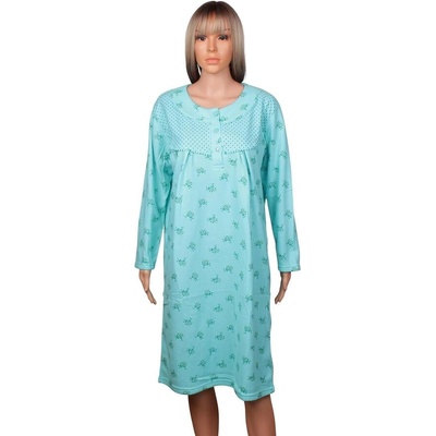 Макси поларена макси нощница в цвят зелена мента