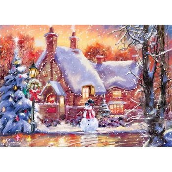 Masterpieces - Puzzle Snowman Cottage - 500 piese