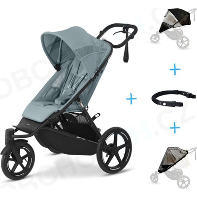 Cybex Set 4v1Avi Spin Stormy Blue 2024 + pláštenka Thule + ochranná sieť + madlo