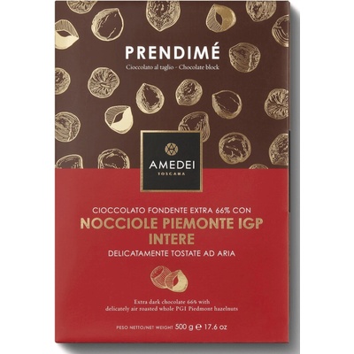 Amedei MAXI 66% Prendimé hořká s lískovými ořechy 0,5 kg