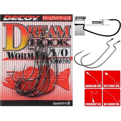 Decoy Worm 15 Dream Hook vel.6 9 ks