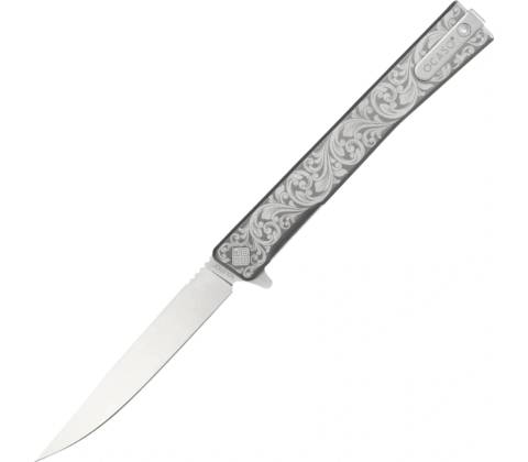 Ocaso Solstice Engraved Titanium + Satin / Scroll Pattern 10ESS